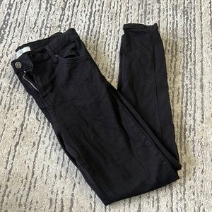 Topshop Skinny High-Waisted Black Jeans